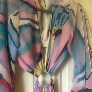 Pastel Abstract Patterned Dress